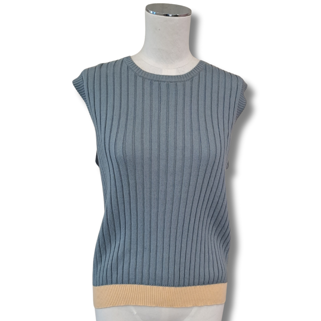 From. - Organic Cotton Ribbed Vest  -Front