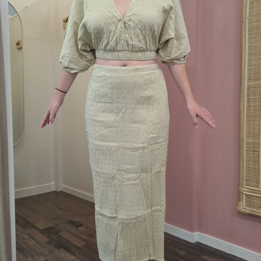 Fussy The Label - Sanctuary Maxi Skirt in Sage -M/L- BNWT