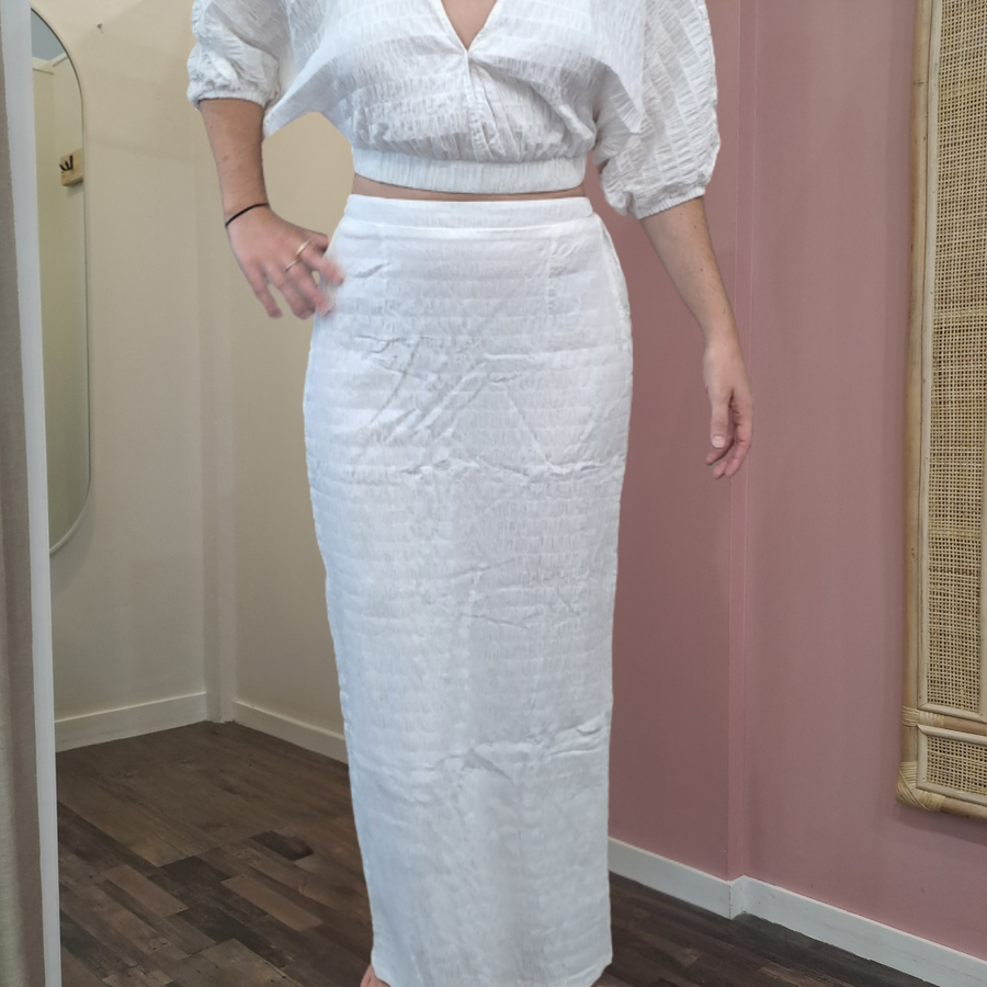 Fussy The Label - Sanctuary Maxi Skirt in White - Sizes S-L - BNWT