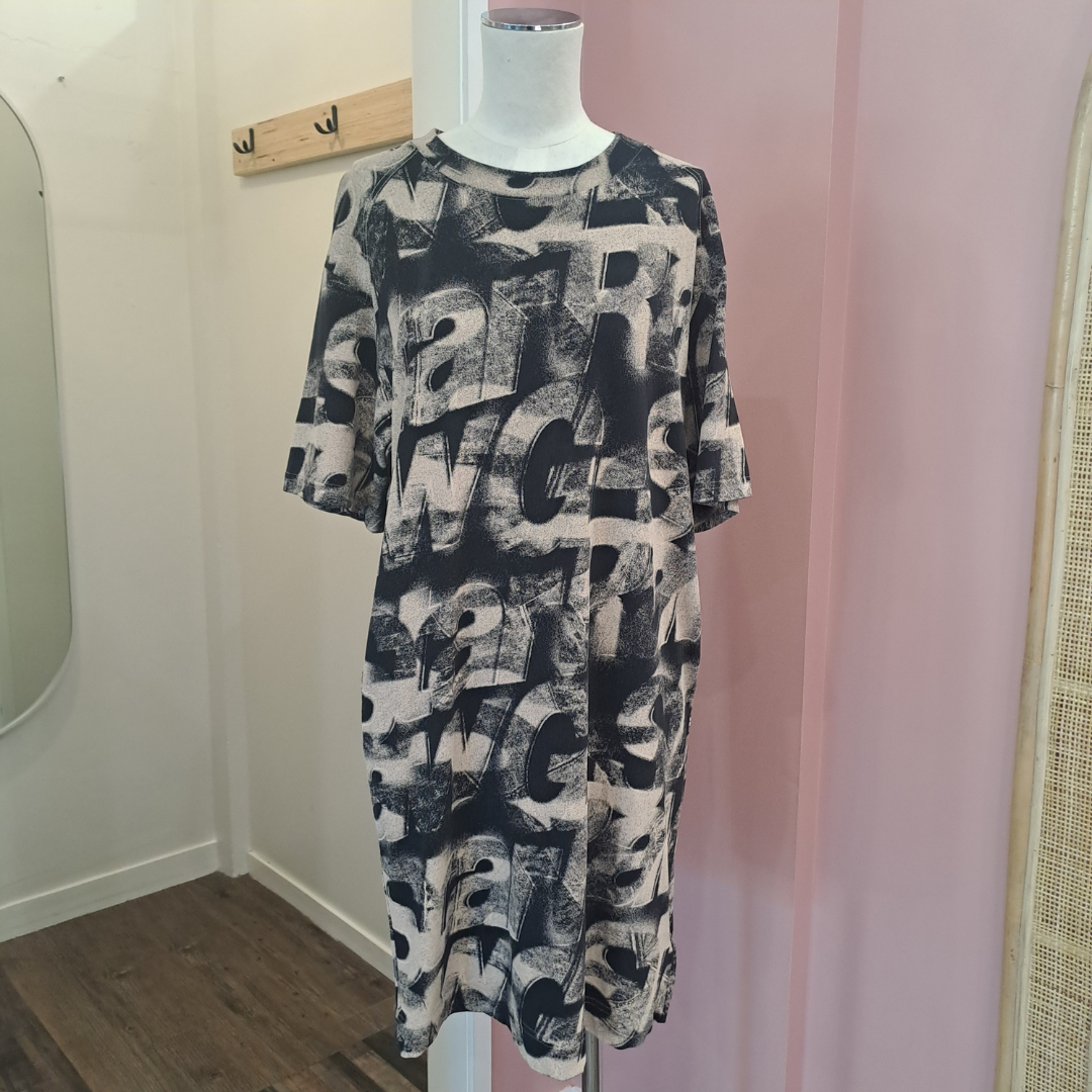 G Star Raw - Sprayed Letters Loose Dress - Size XS