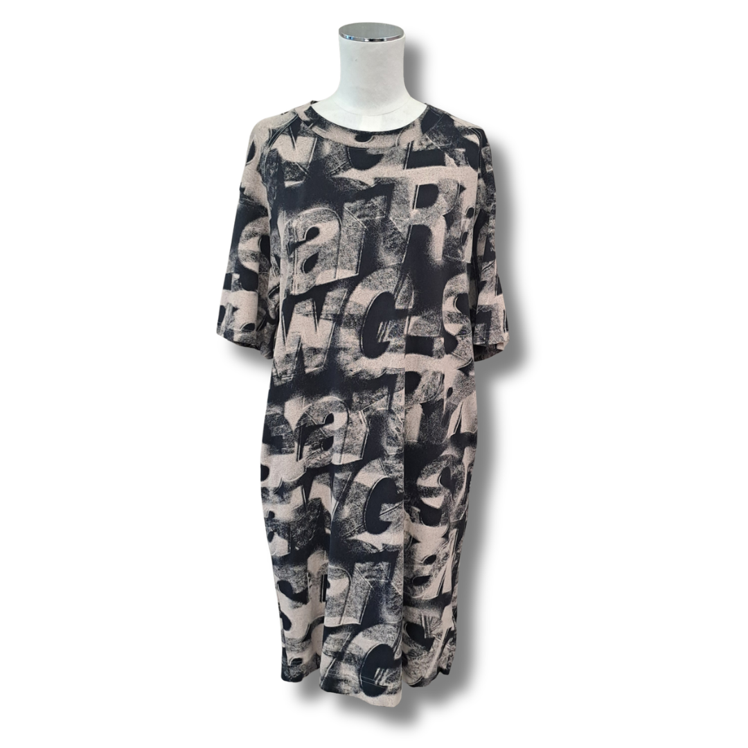 G Star Raw - Sprayed Letters Loose Dress - Size XS - Front
