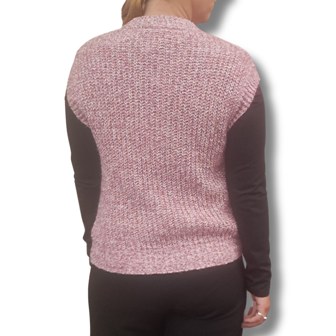 Garcia - Pink Knit Vest - Back View