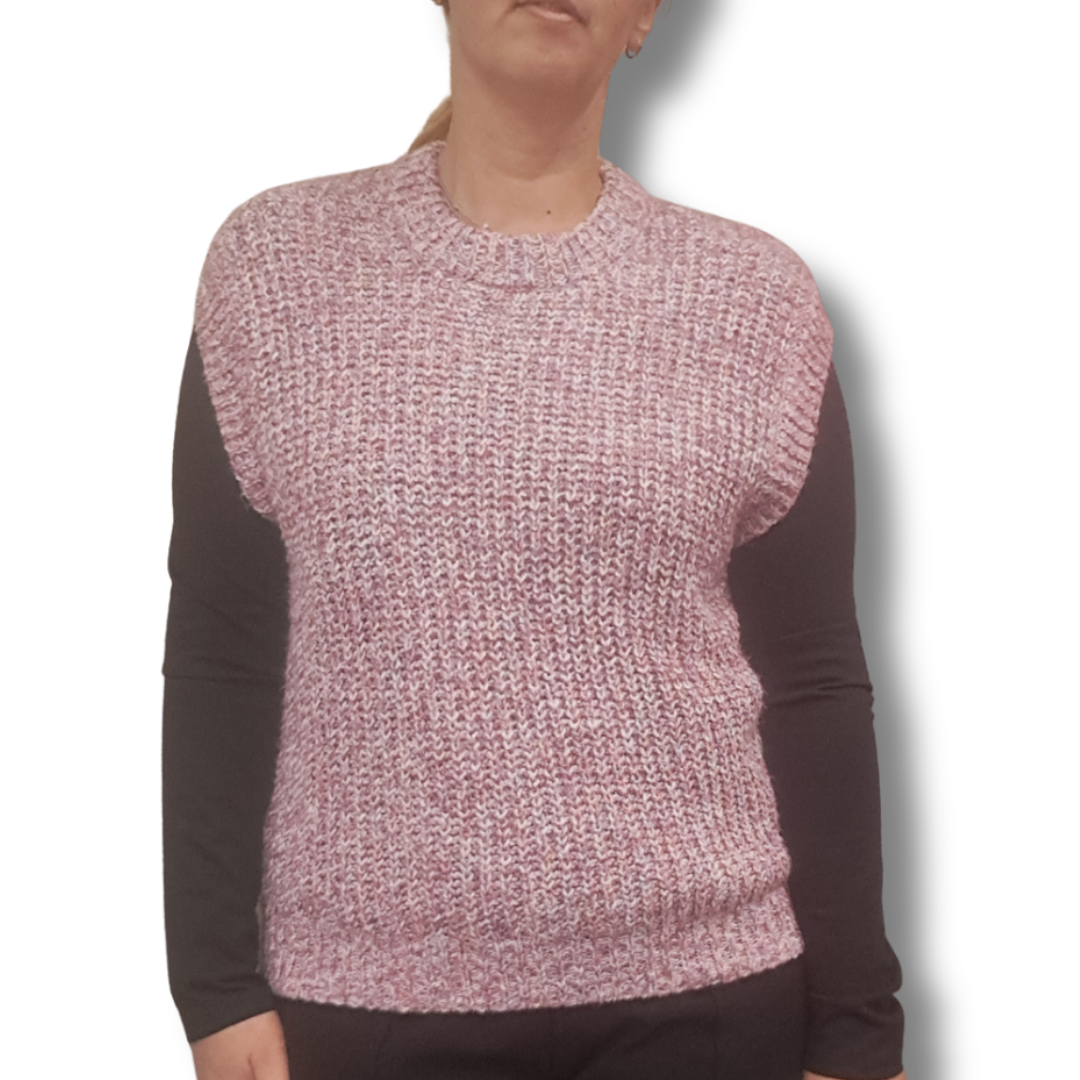 Garcia - Pink Knit Vest - Front View