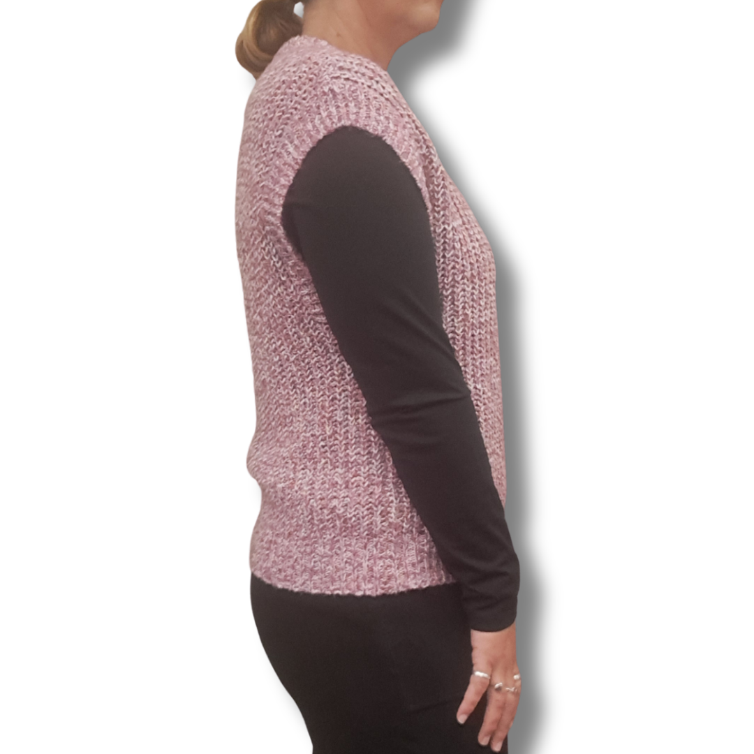 Garcia - Pink Knit Vest - Side View