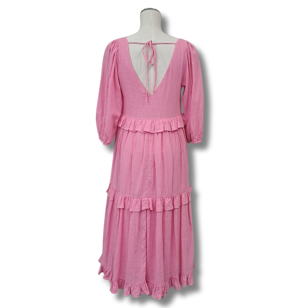 Girl & The Sun - Oceanside Midi Dress - Size XS - Back View