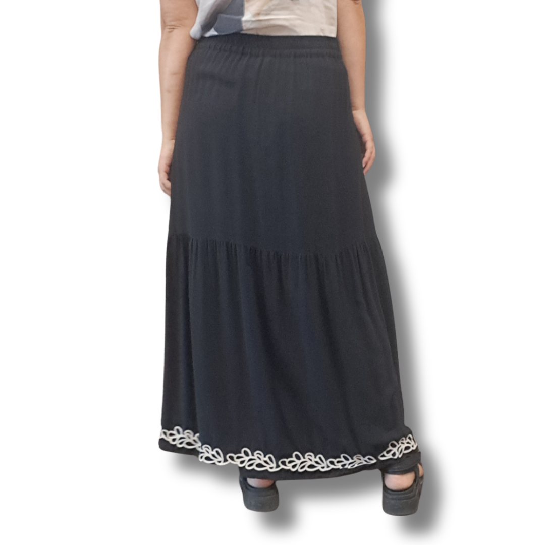 Gloss by Shine On - Nyal Embroidered Skirt - Back View