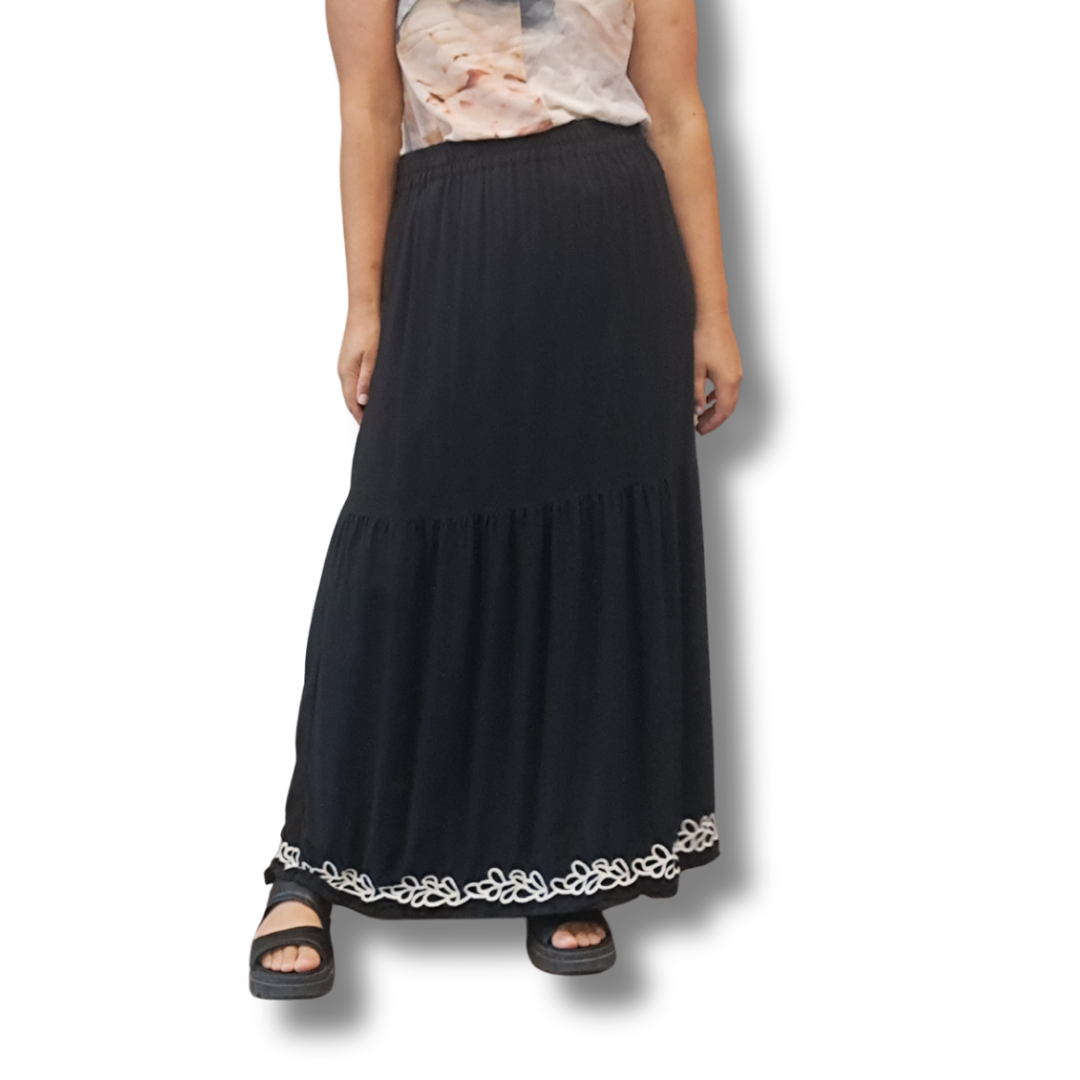 Gloss by Shine On - Nyal Embroidered Skirt - Front View
