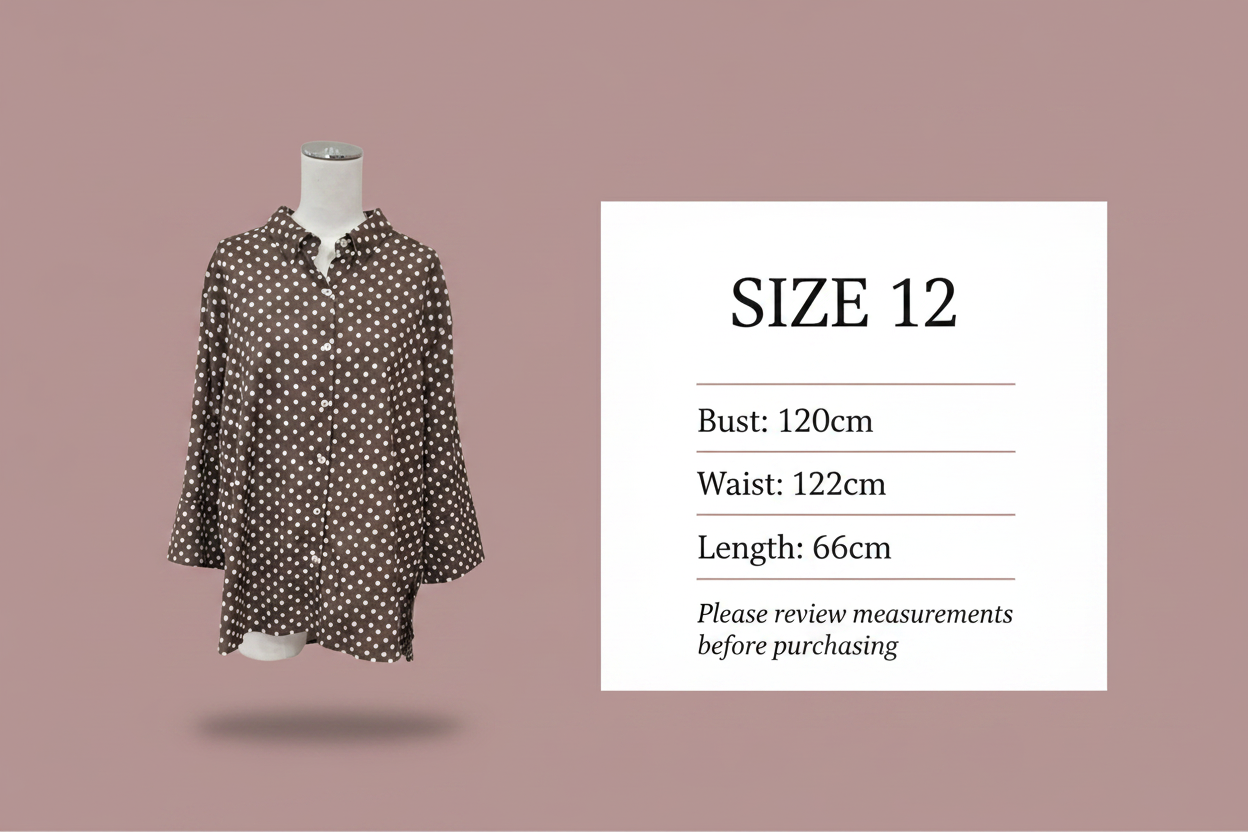 Gordon Smith Get Spotty Shirt - Size 12 - Size Chart