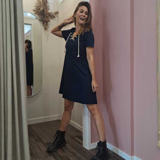 Gorman - Denim Shift Dress - Size 8