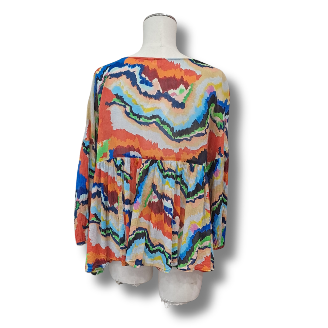 Gorman - Multicolour Top - Size 8 - Back