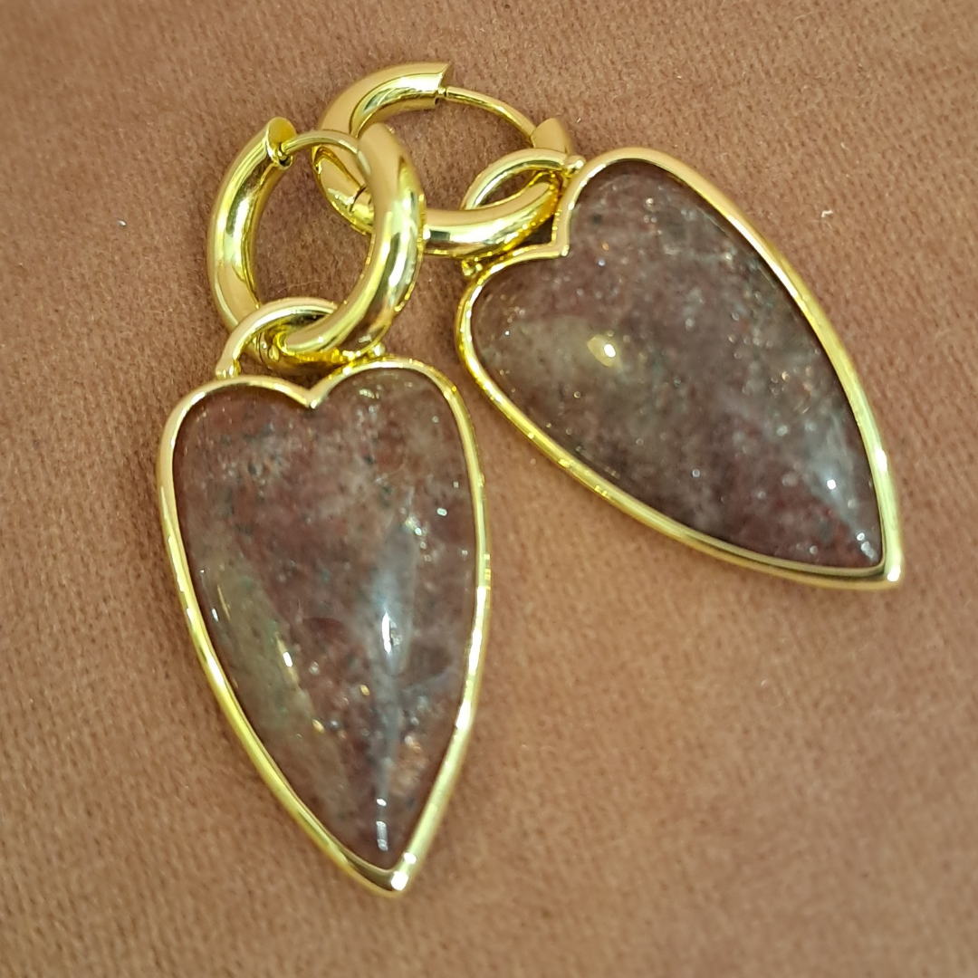 Gosia Orlowska - Crystal Heart Earrings