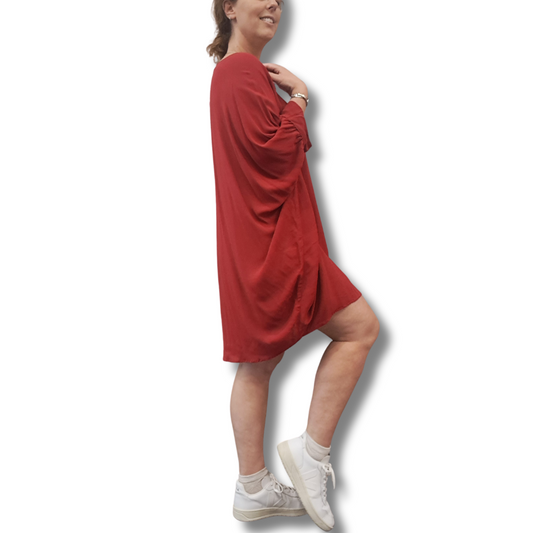 Hall - Red Drape Top / Tunic - Size M