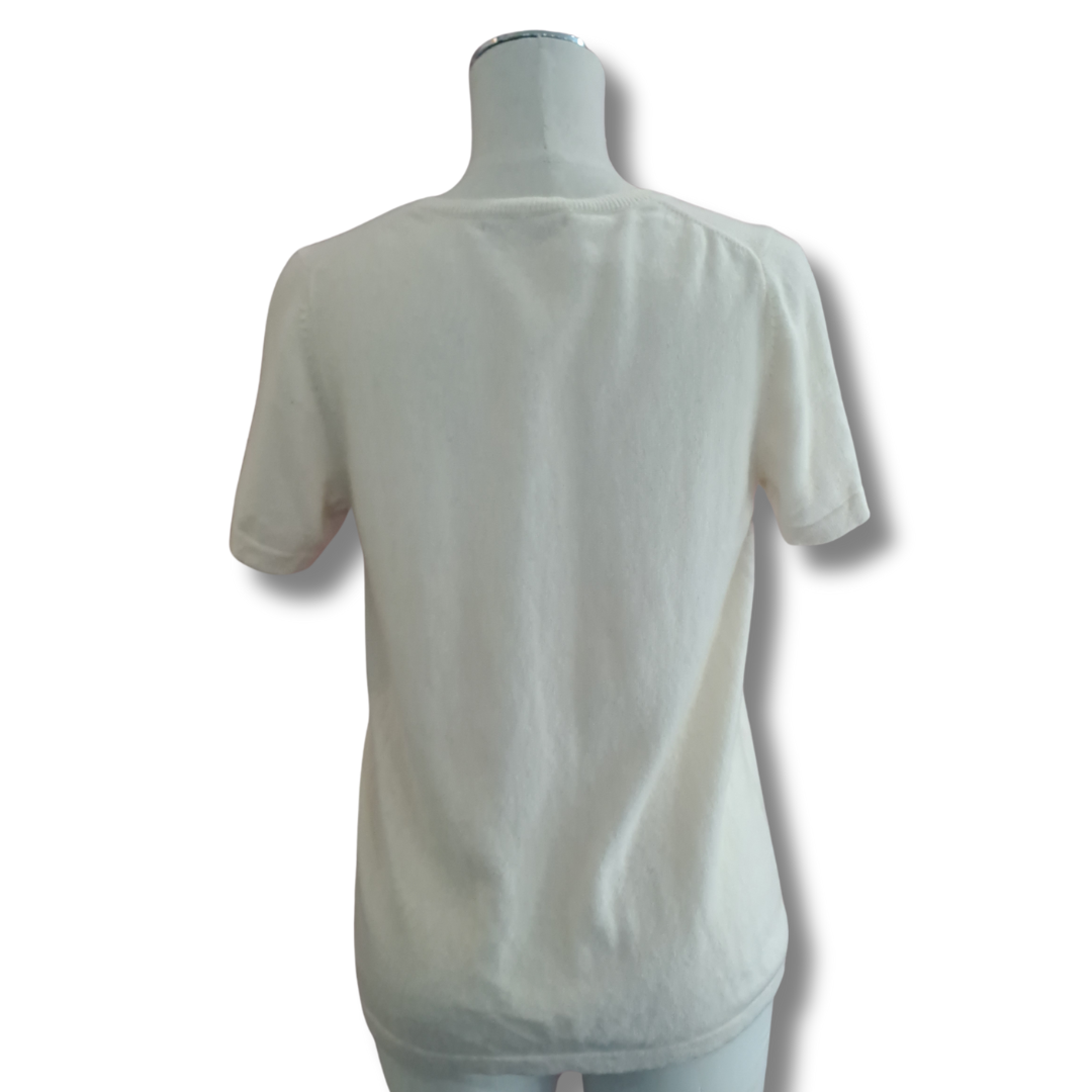 Helen Cherry - Cashmere Knit Tee - Back View