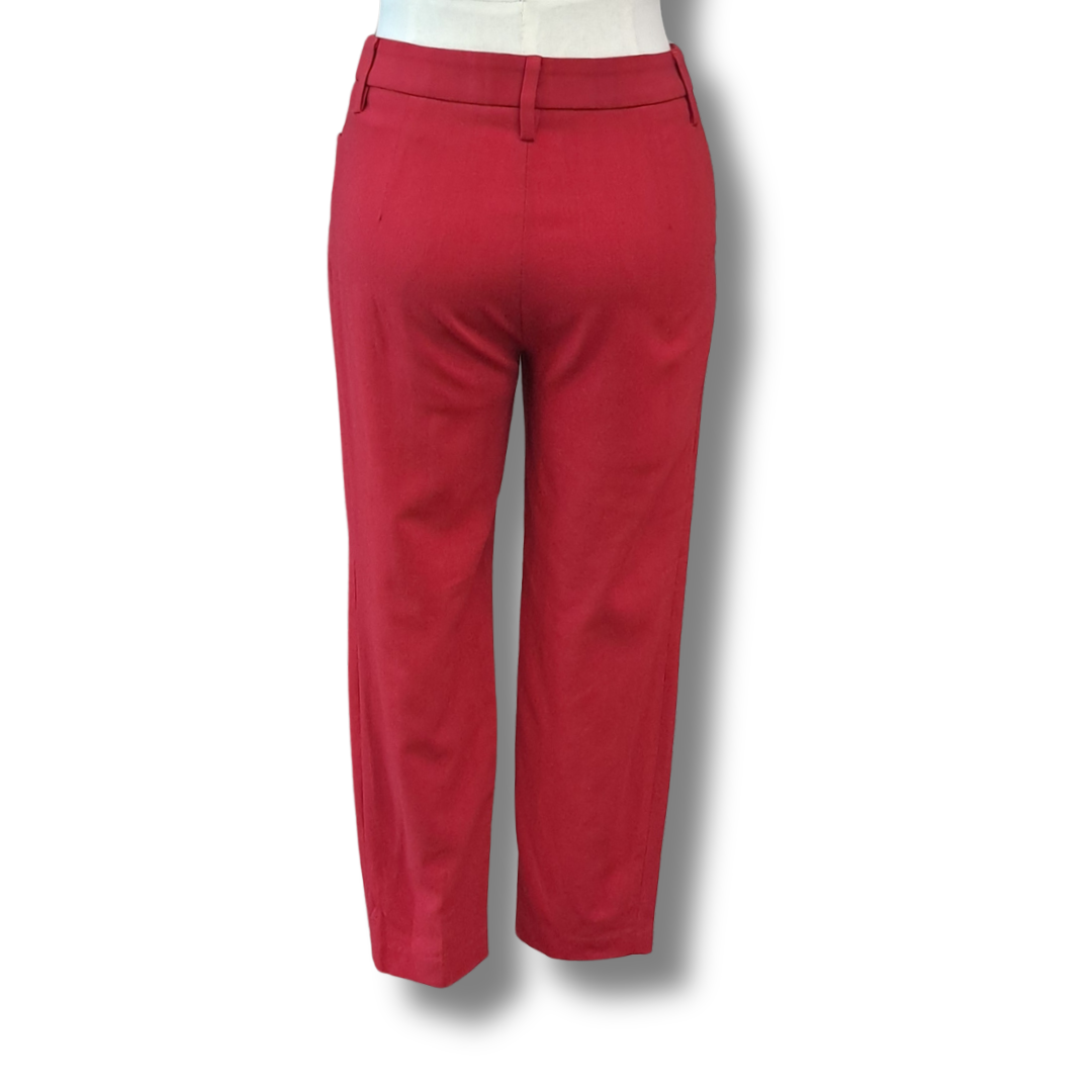 Helen Cherry - Red Wool Pant - Size 8 - Back