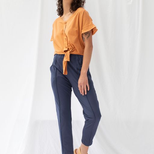 Re.Create - Homebound Pant in Soft Navy - Size 10-16