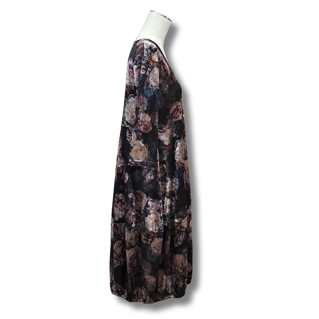 Jellicoe - Velvet Flower Garden Dress - Size M - Side