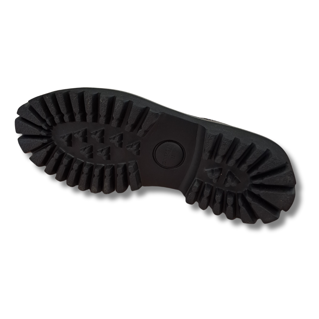 Jo Mercer - Umi Black Patent Lace Ups - Sole View