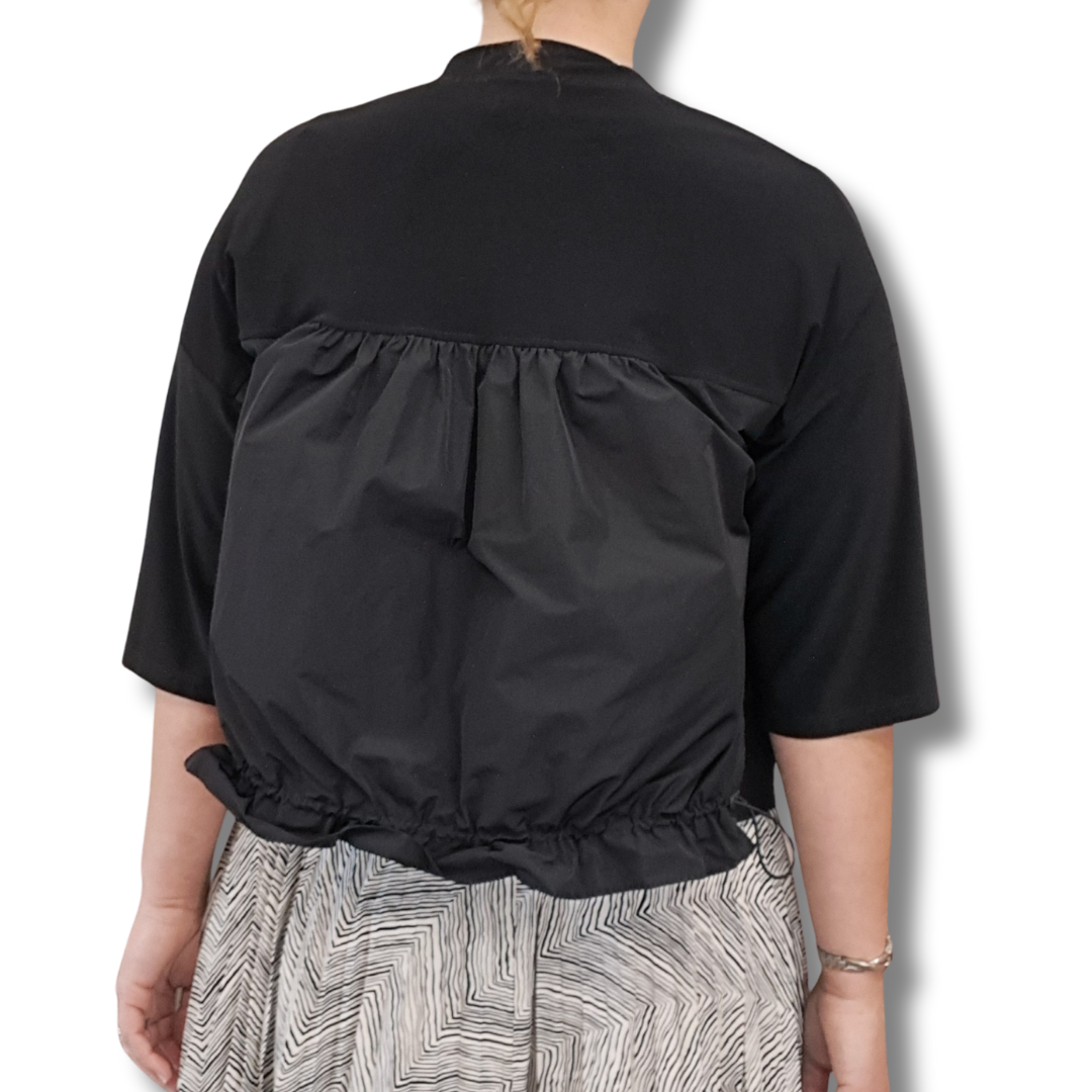 Joseph Ribkoff - Gathered Cropped Cover Up - Size 12 - Back