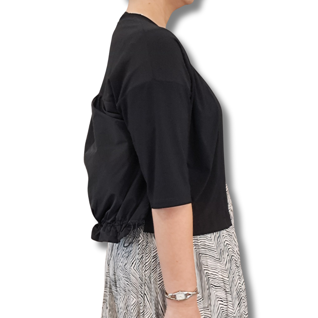 Joseph Ribkoff - Gathered Cropped Cover Up - Size 12 - Side