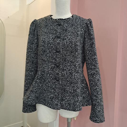 Joseph Ribkoff - Jacquard Peplum Jacket - Size 10