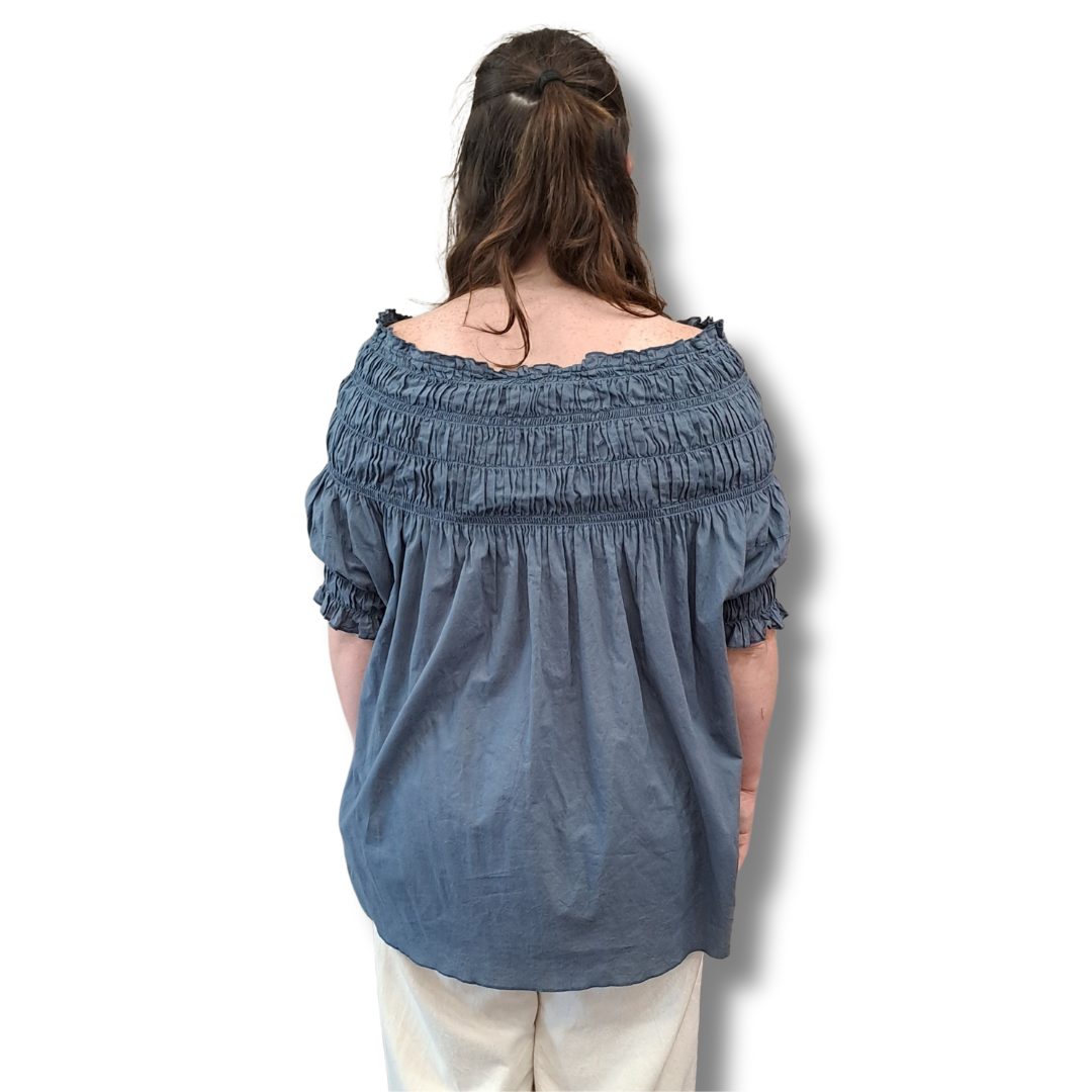 Karen Walker - Gaia Smocked Blouse - Back View