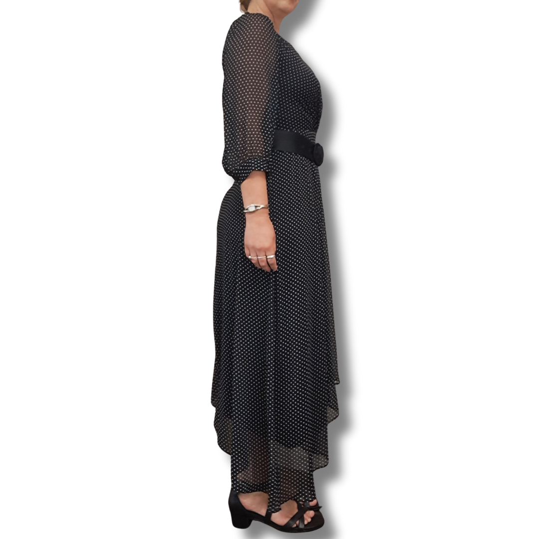 Karl Lagerfeld Paris - Asymmetrical Polka Dot Dress - Side View