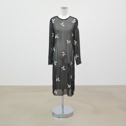 Kate Sylvester - Sheer Embroidered Dress - Size S
