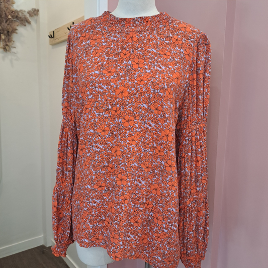 Ketze-Ke - Smock Neck Floral Top - Size 10