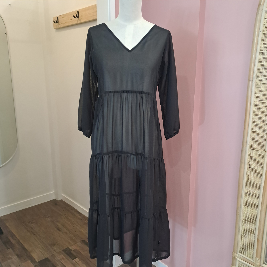 Kilt - Black Tiered Dress - Size S