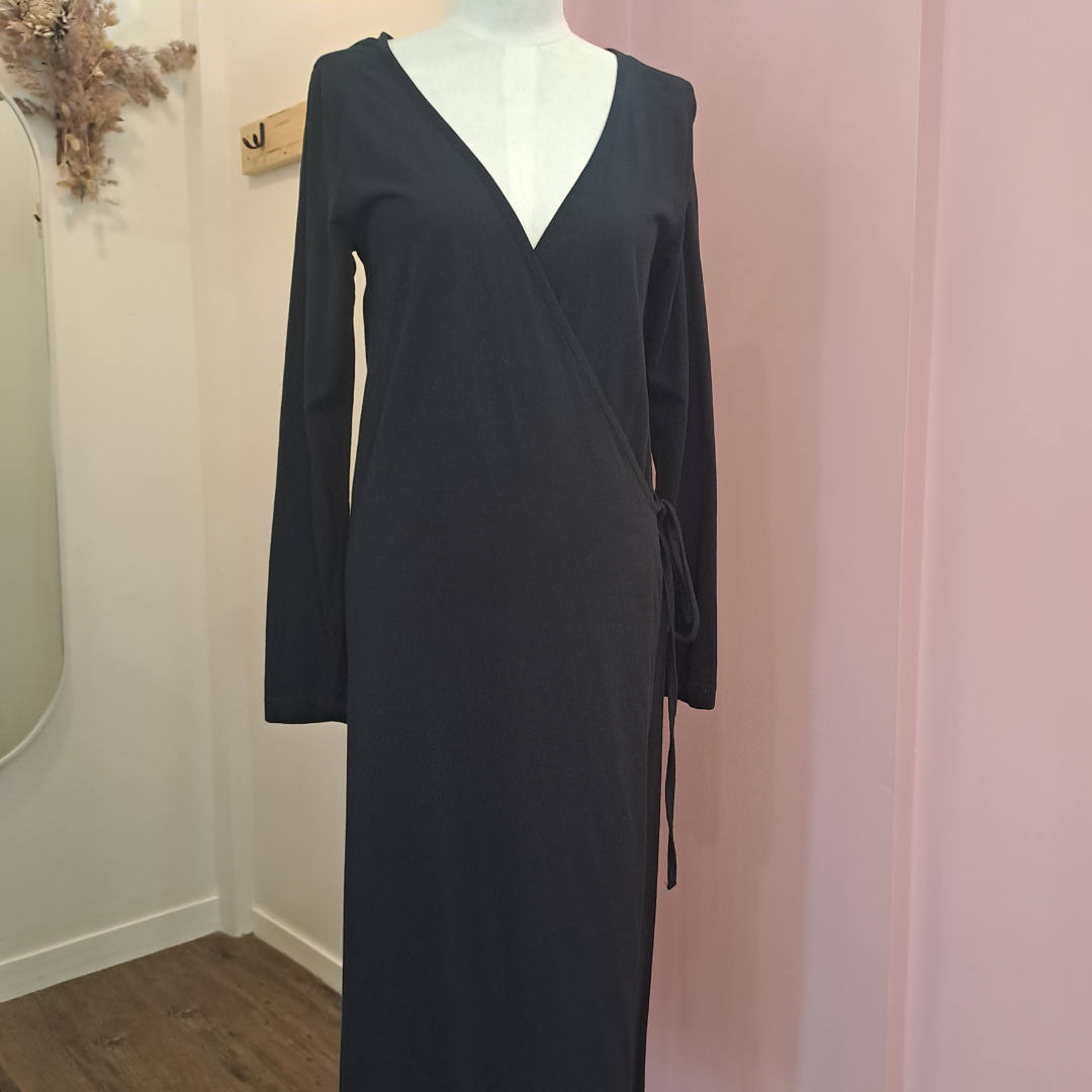 Kowtow - Black Wrap Dress - Size S
