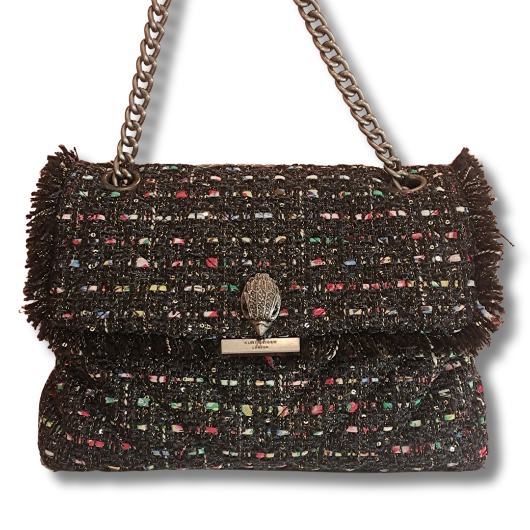 Kurt Geiger - Tweed Kensington Crossbody Bag - 1