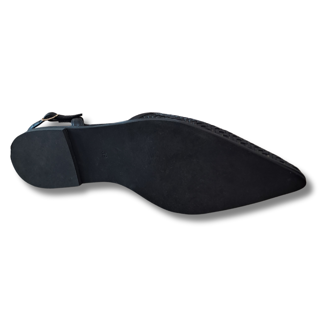 LA Tribe - Woven Sling Back Flats - Sole View