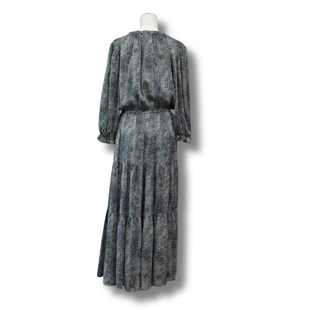 Leila + Luca - Black & White Maxi Dress - Size 12 - Back