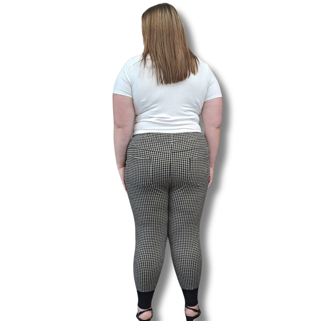 Lemontree - Houndstooth Pant - Back View