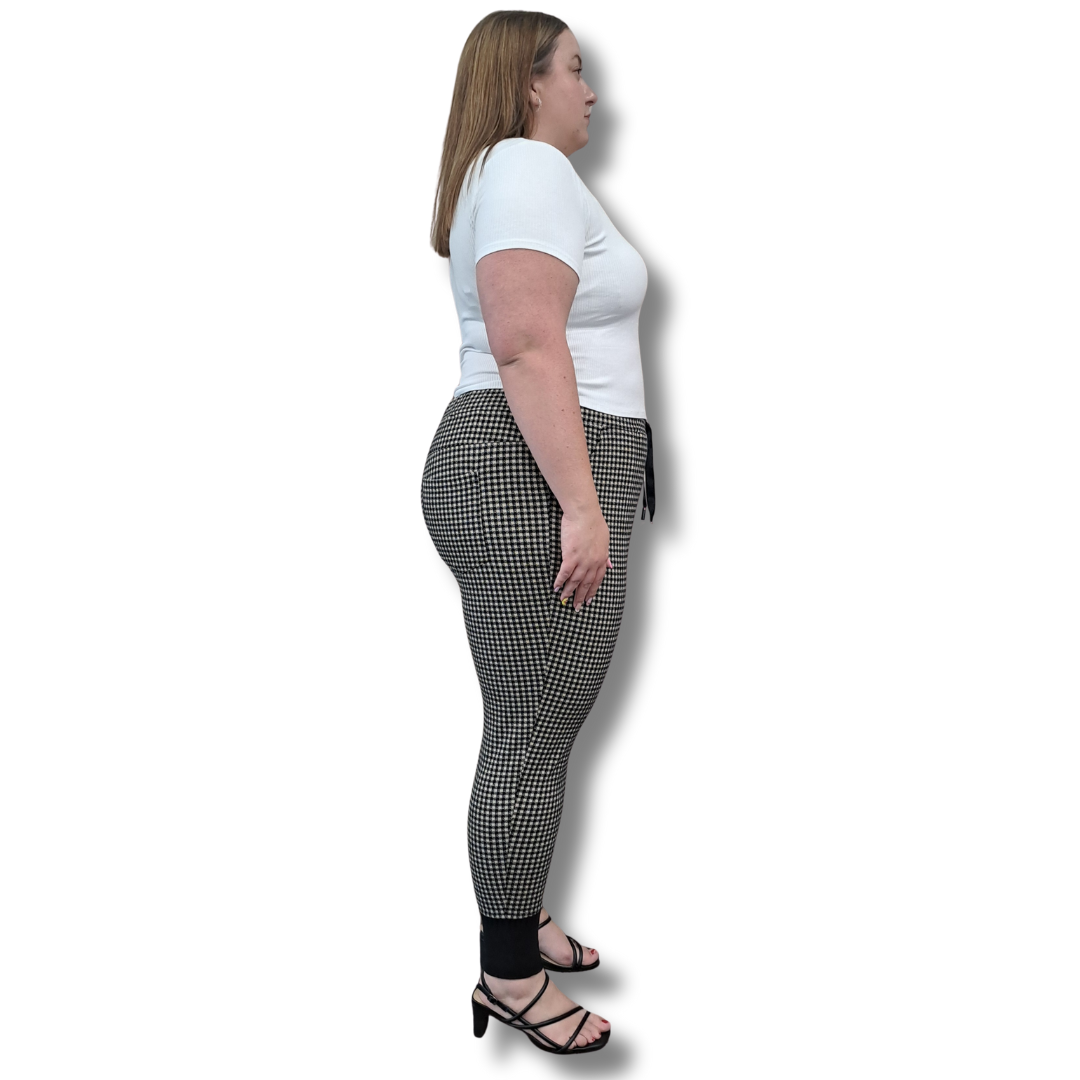 Lemontree - Houndstooth Pant - Side View