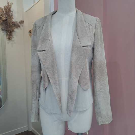 Loobies Story - Layered Faux Leather Jacket - Size 10