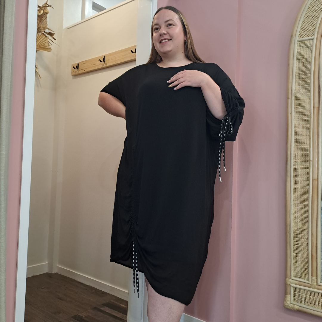 Maaike - Sheer Gathered Dress - One Size