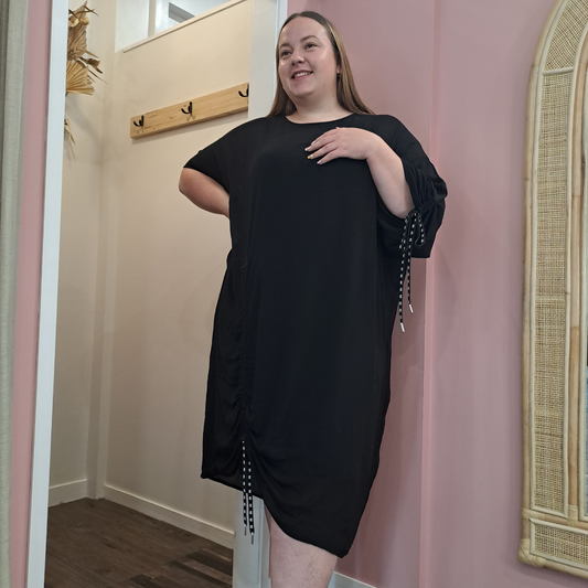 Maaike - Sheer Gathered Dress - One Size