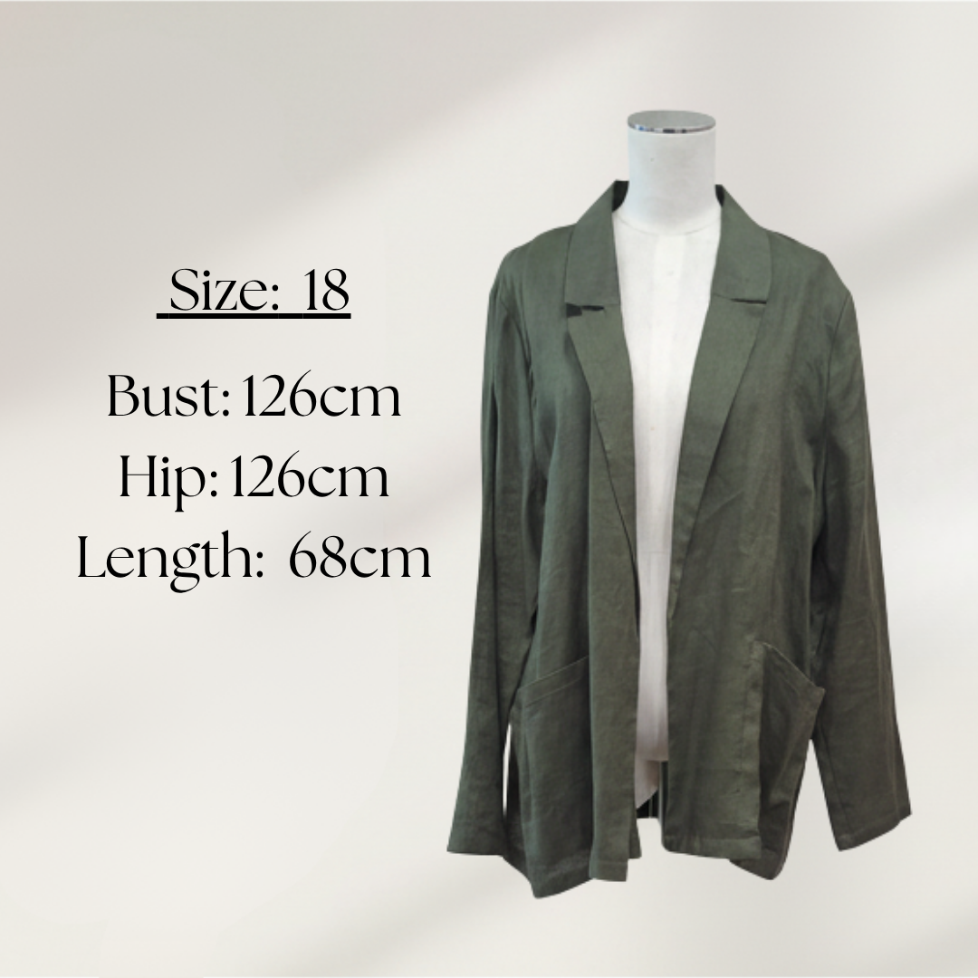 Marco  Polo - Linen Jacket - Size 18 - Size Chart