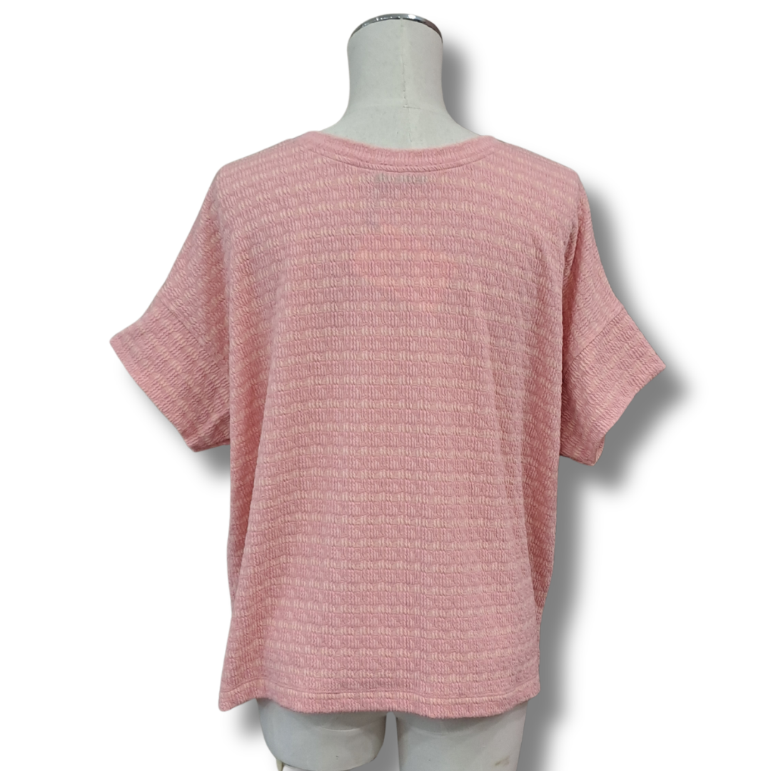 Marco Polo - Pink Striped Shirt - Size S - Back