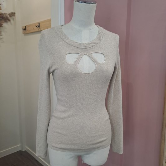 Marle - Cotton/Merino Keyhole Knit - Size 10