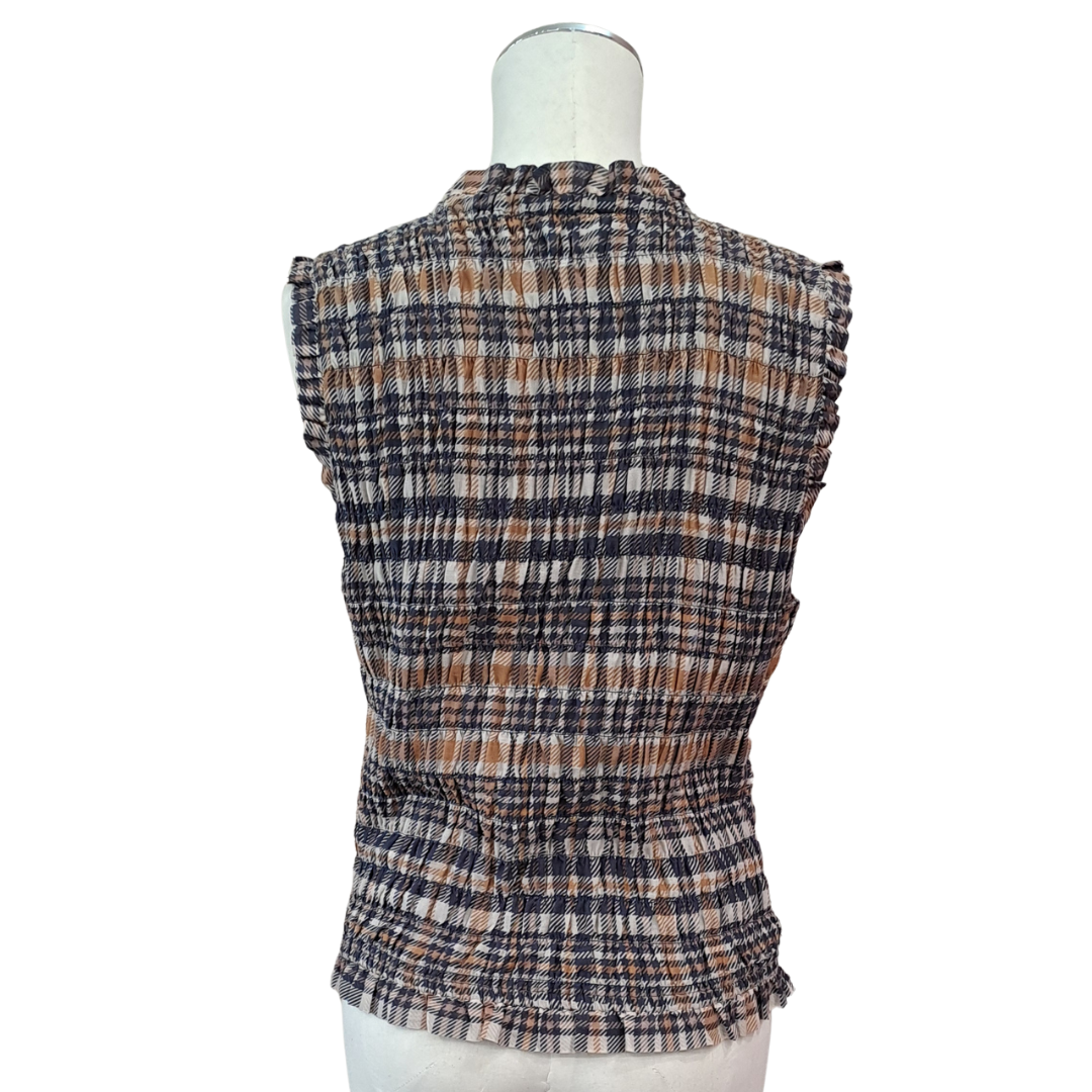 Max - Plaid Smocked Tank - Size 12 - Back