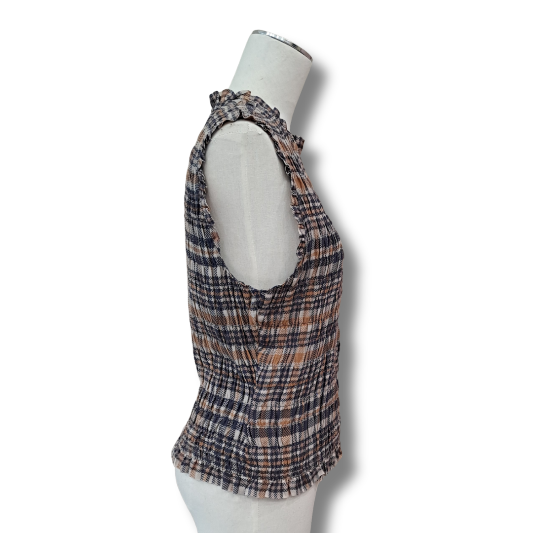 Max - Plaid Smocked Tank - Size 12 - Side