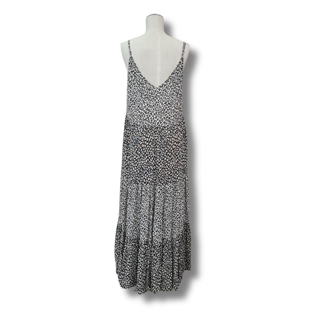 Max - Tiered Leopard Print Maxi - Size 12 - Back