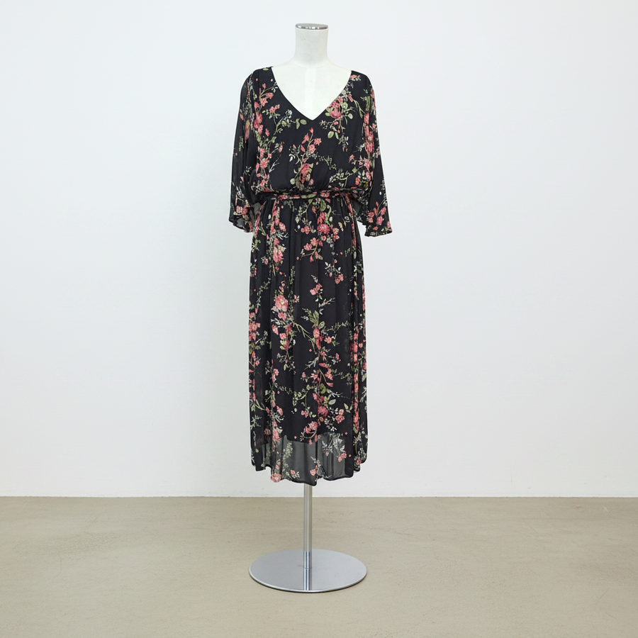 Max - V Neck Flutter Sleeve Dress - Size 14 - BNWT