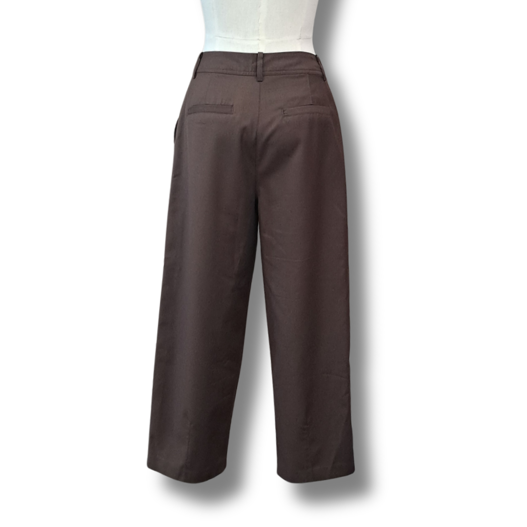 Max - Wool Blend Barrel Pant - Size 8 - Back