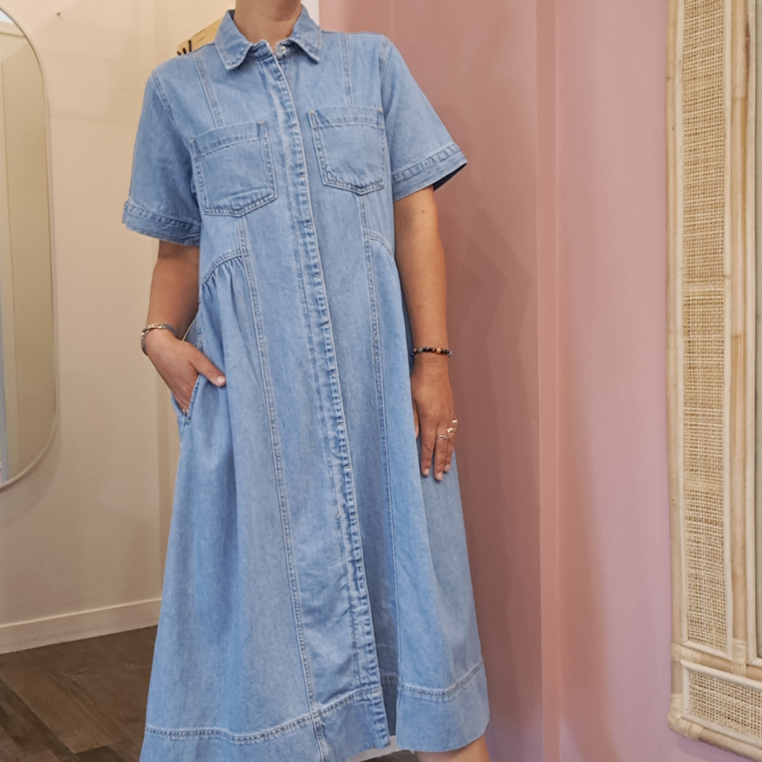 Maye - Montana Denim Shirtdress - Size M - BNWT