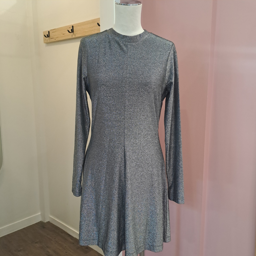 Me + Em - Pleat Panel Metallic Dress - Size 12 - BNWT