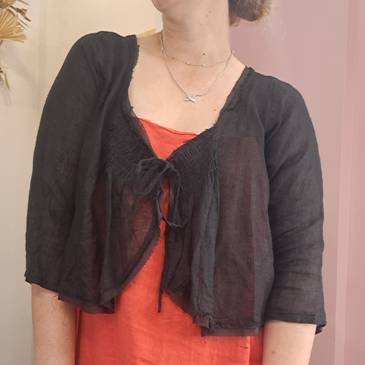 Meg by Design - Bria Cami Jacket in Gauze Linen - Size S