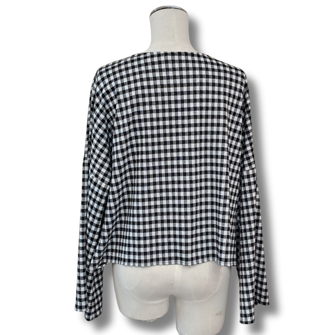 Moehau - Gingham Frill Top - Back View